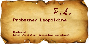 Probstner Leopoldina névjegykártya